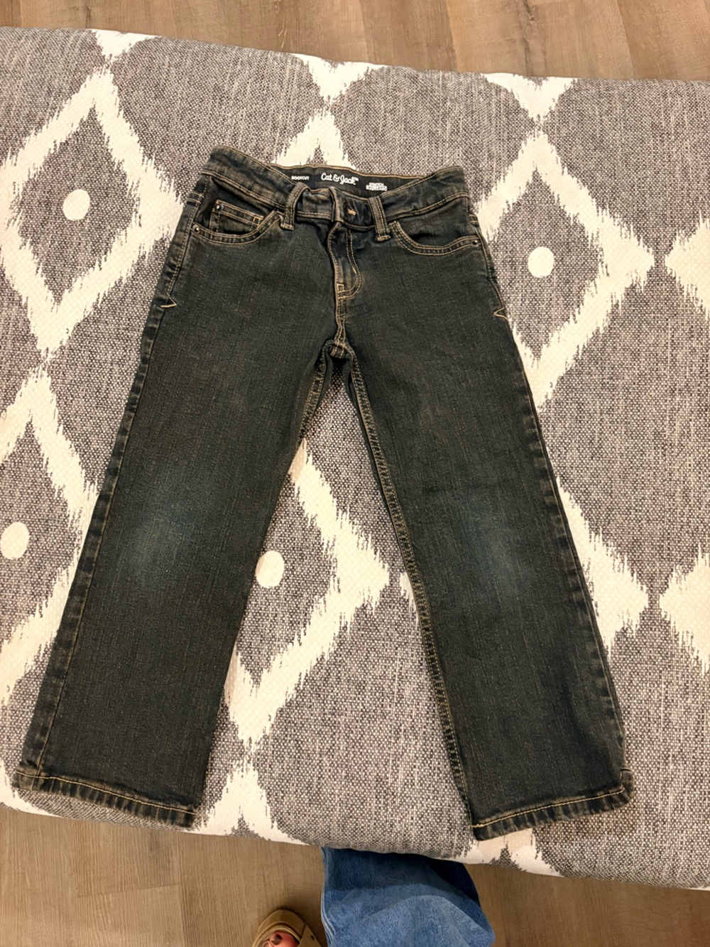 Cat & Jack Men's Straight-Leg Jeans in Dark Blue Wash